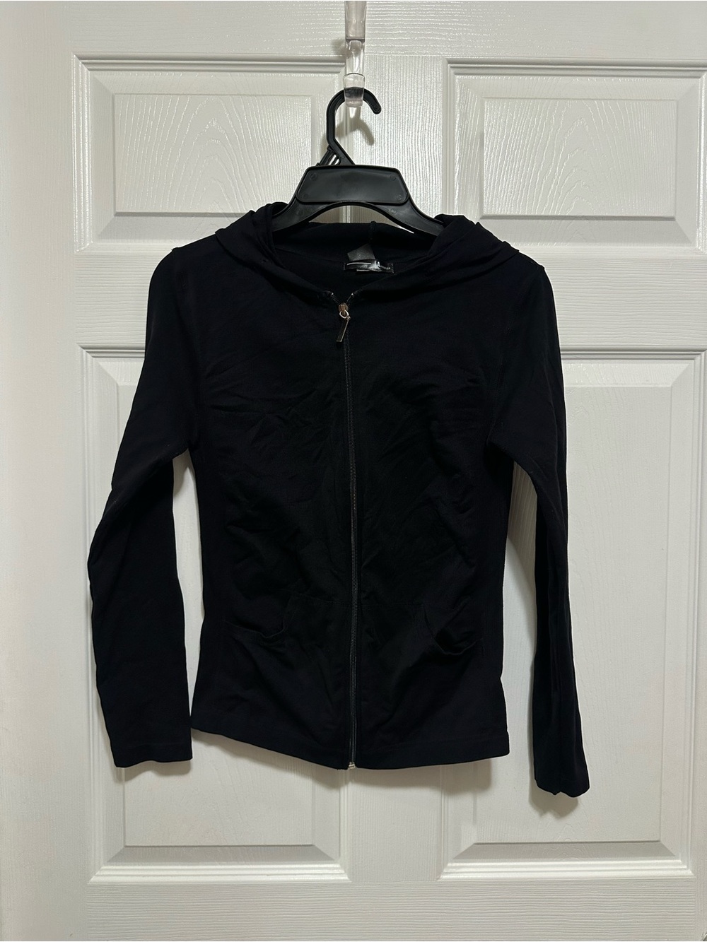 Women’s Black Zip-Up Hooded Jacket